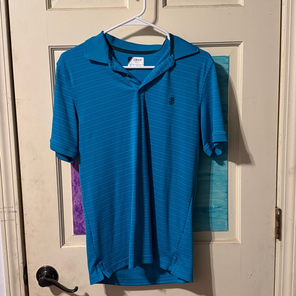 Izod Blue Striped Polo Shirt
